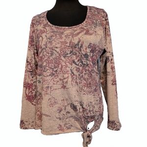 One World Live and Let Live long sleeve top, size medium